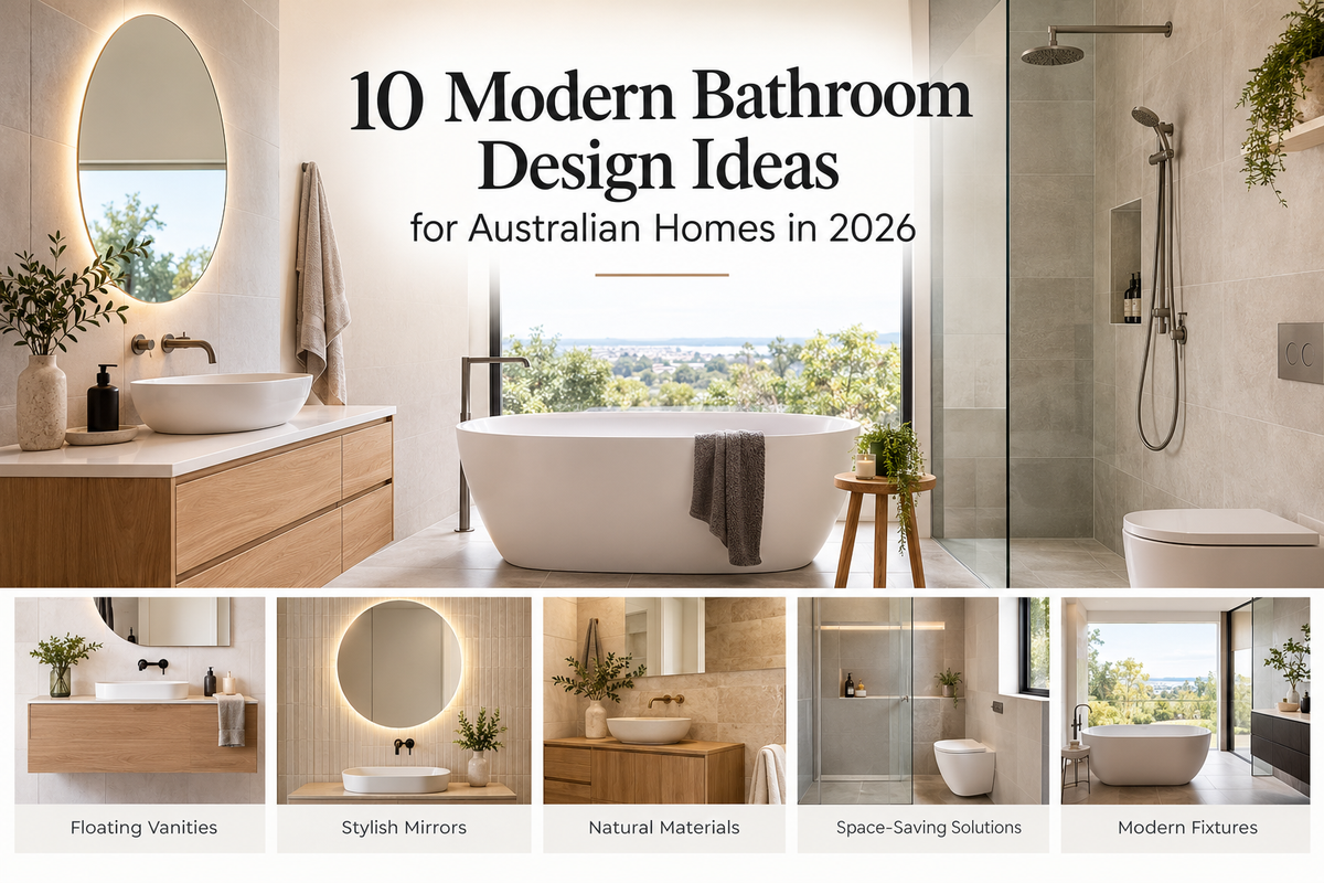 10 Modern Bathroom Design Ideas for Australian Homes in 2026
