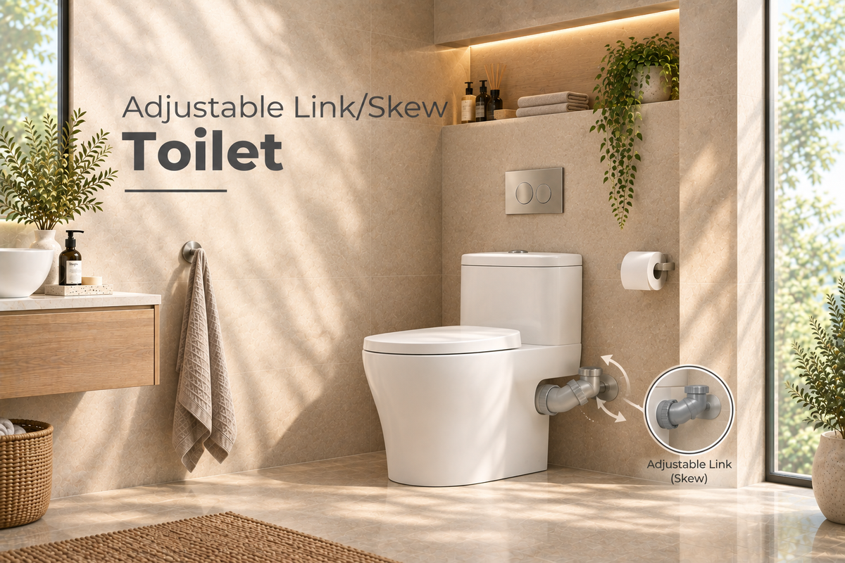 Adjustable Link/Skew Toilet