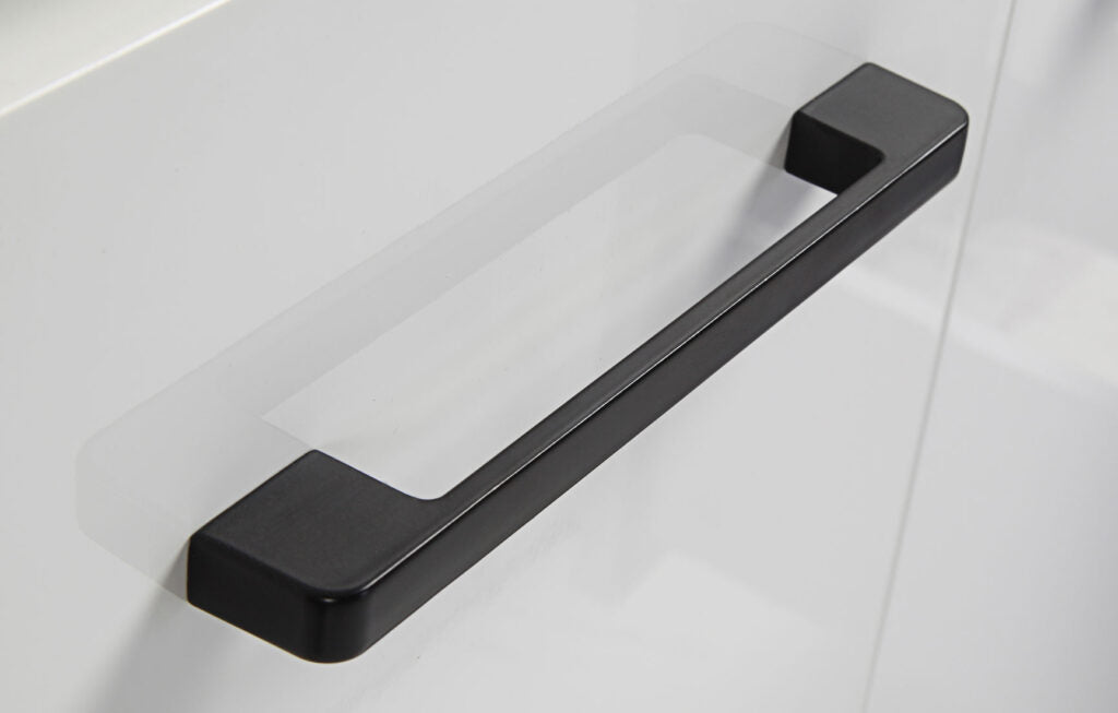 Aulic Rocky White Cabinet With Options Of Handles For Single Bowl 1500 With Cato Stone Top