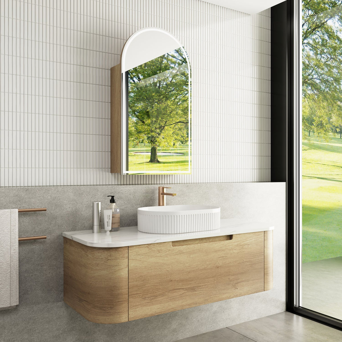 Aulic Carita Curve Finger Pull Cabinet