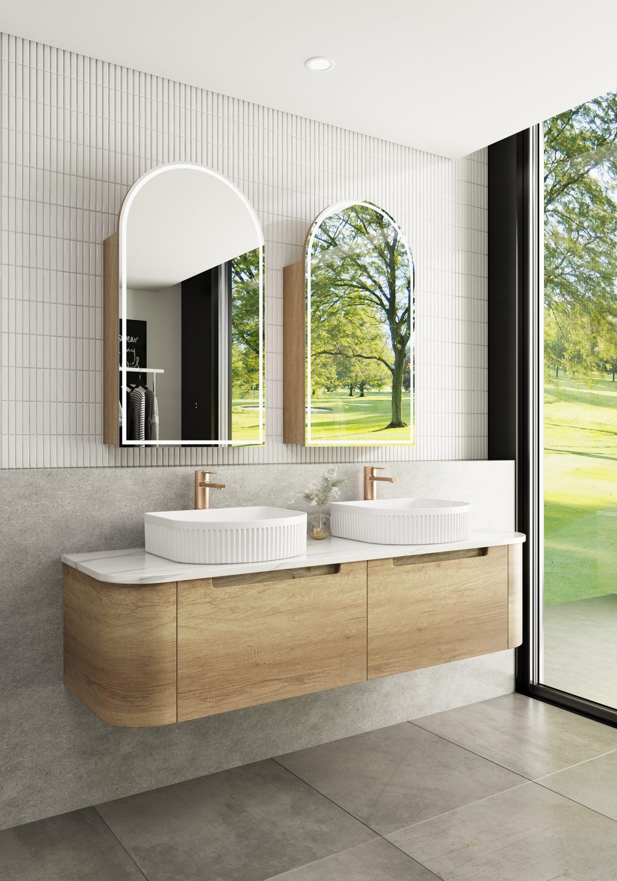 Aulic Canterbury Arch LED Carita Shaving Cabinet