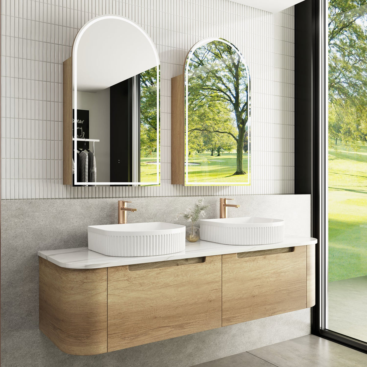 Aulic Carita Curve Finger Pull Cabinet