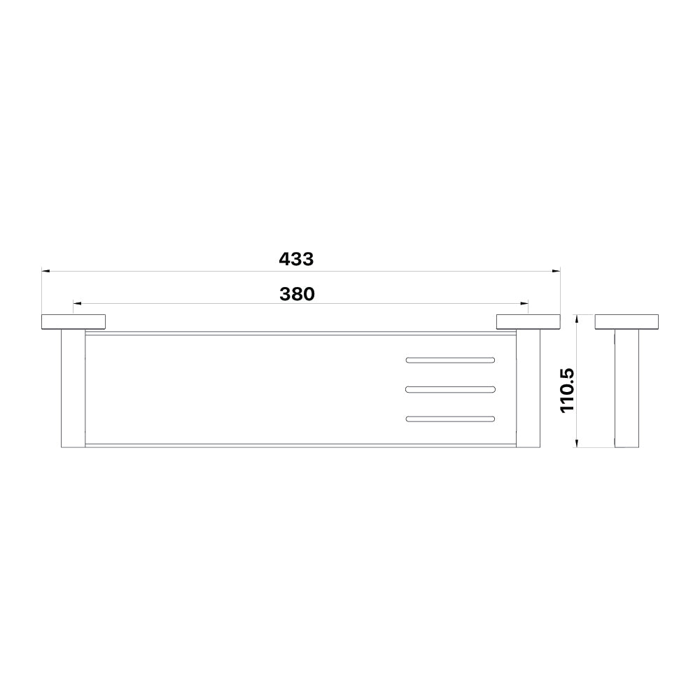 Brasshards Chia Metal Shower Shelf