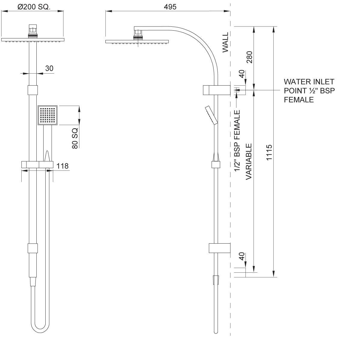 Methven Rere Twin Shower System