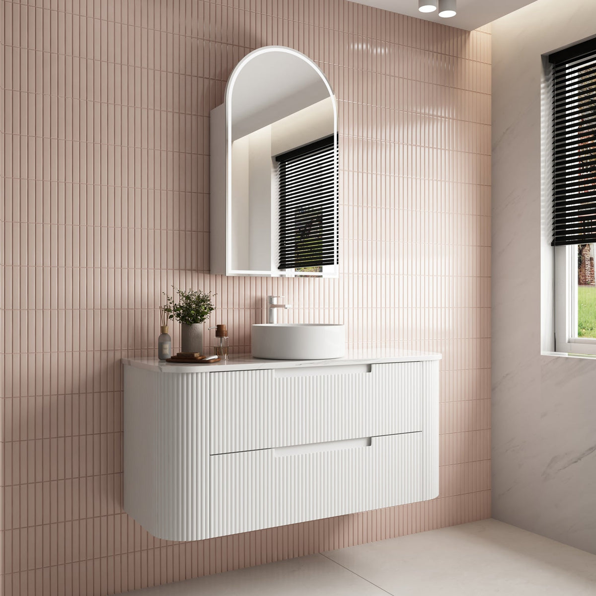 Aulic Curva Curve Finger Pull Cabinet