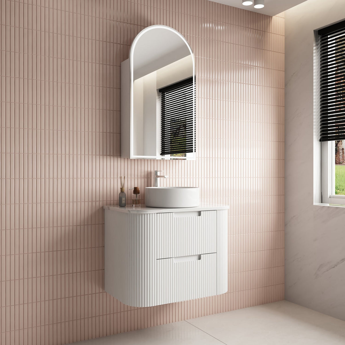 Aulic Curva Curve Finger Pull Cabinet