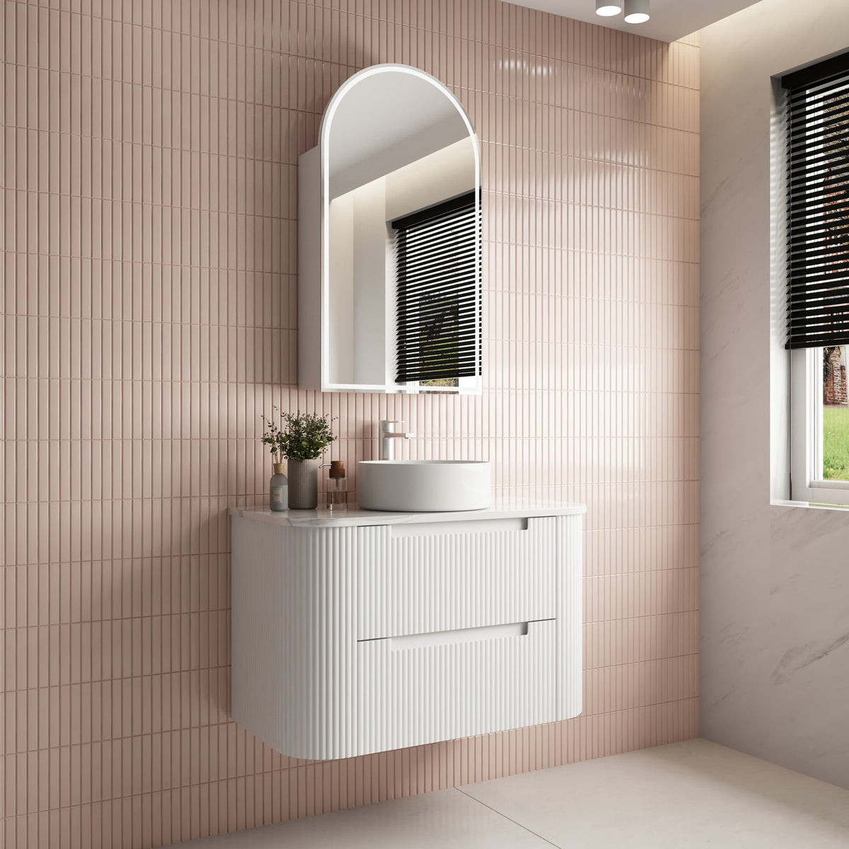 Aulic Curva Curve Finger Pull Cabinet