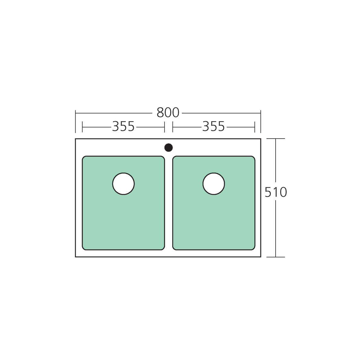 Oliveri Apollo Double Bowl Inset Sink