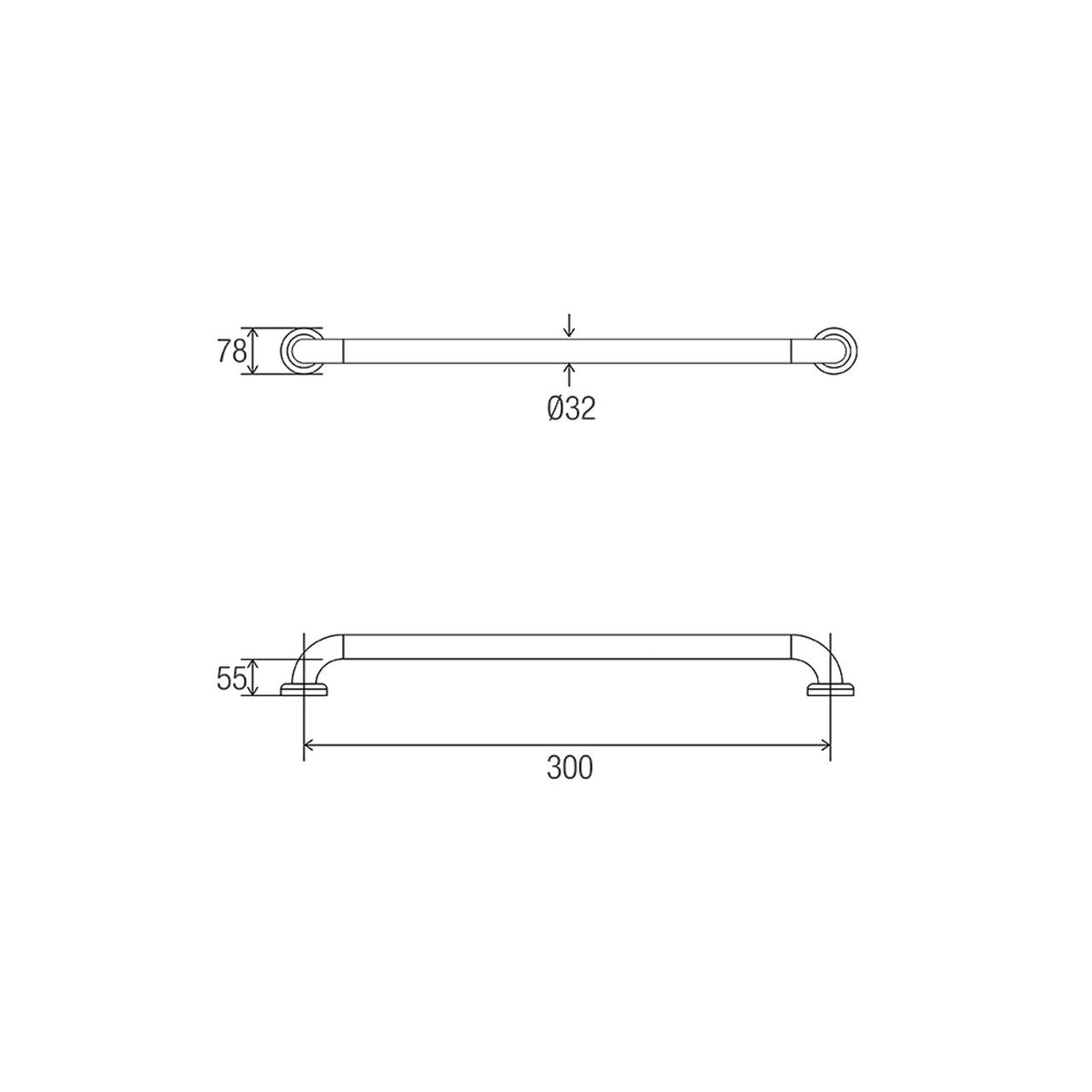 Conserv Bariatric Straight Grab Rail