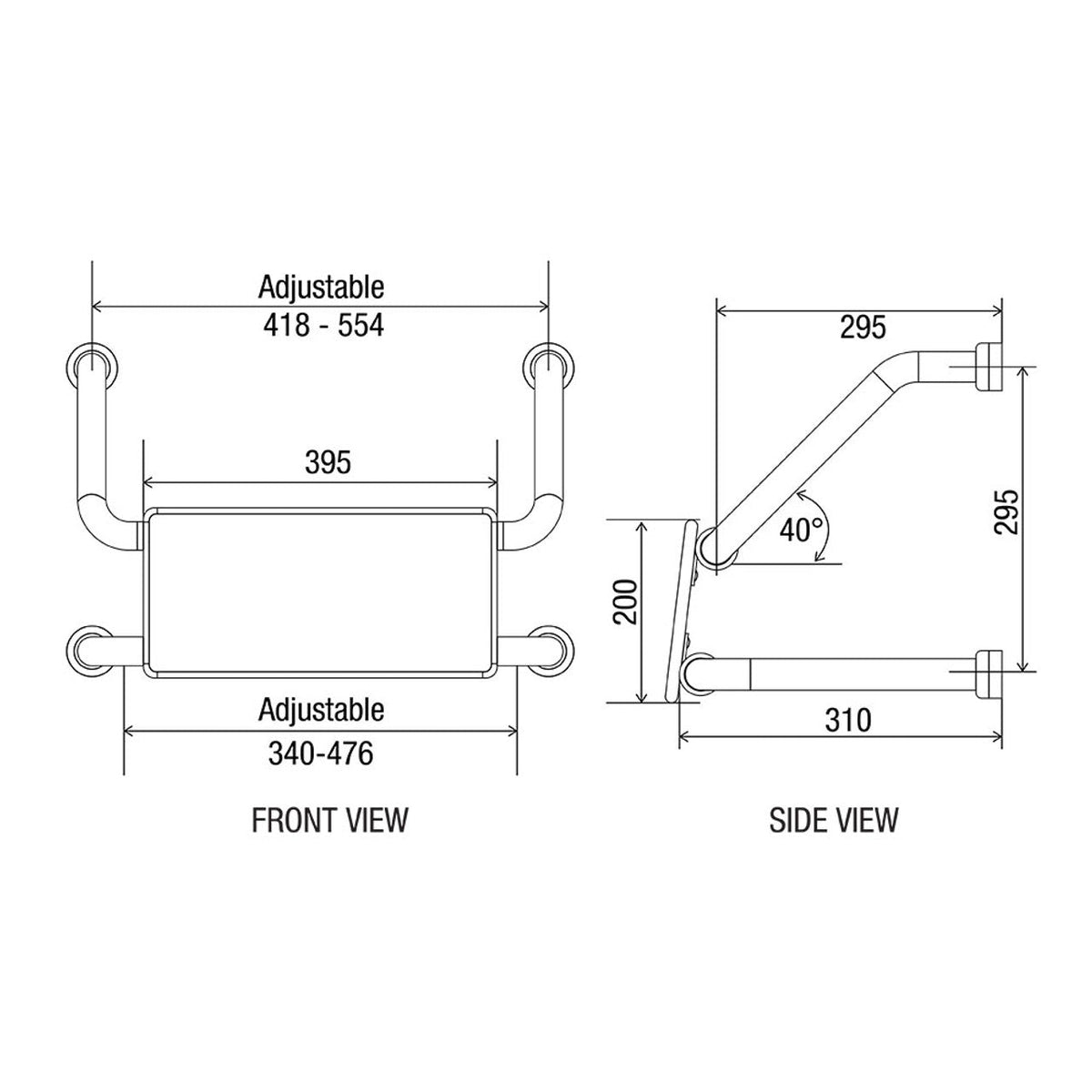 Conserv Hygienic Seal® Wall Mounted Backrest