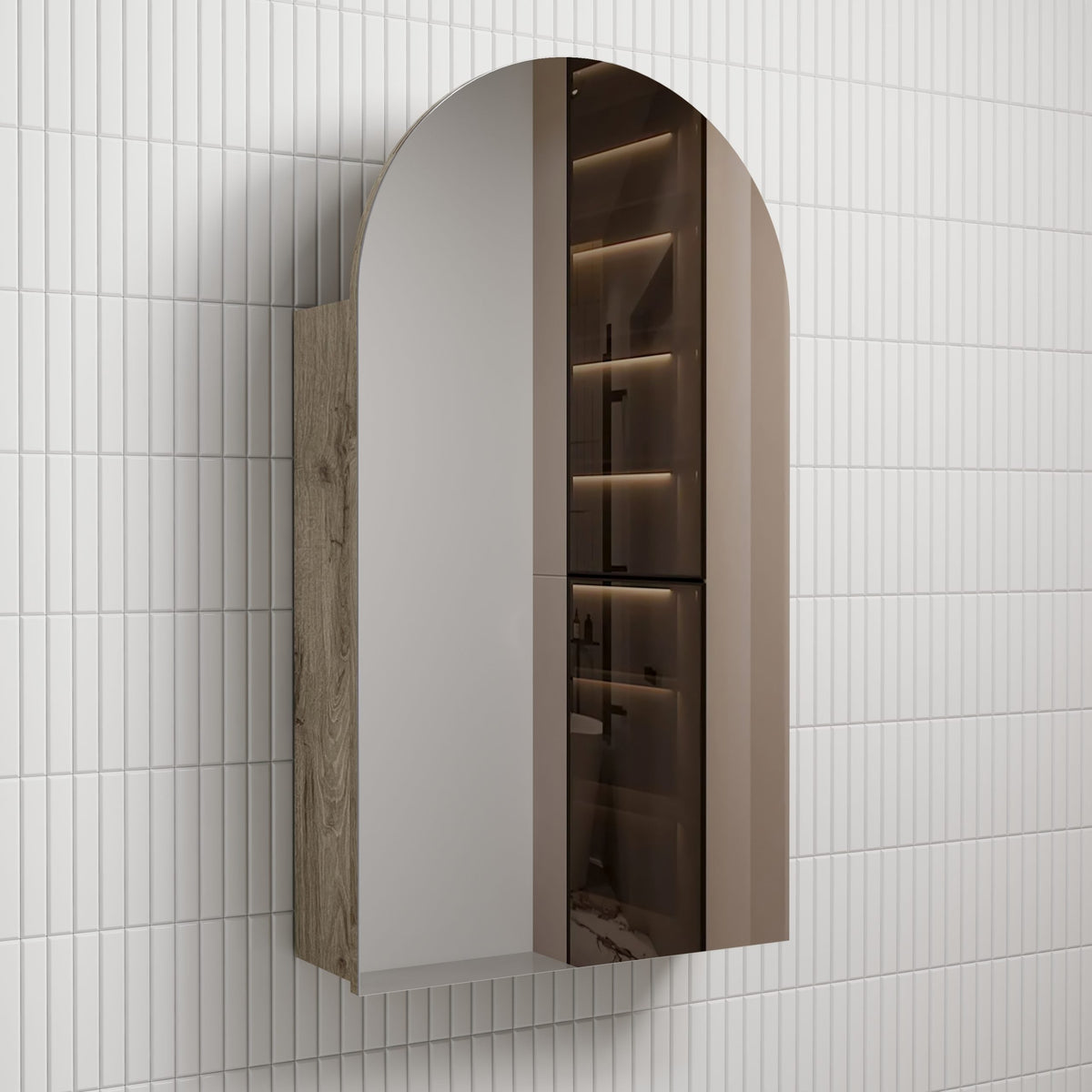 Aulic Canterbury Arch Shaving Cabinet 500x900x150mm