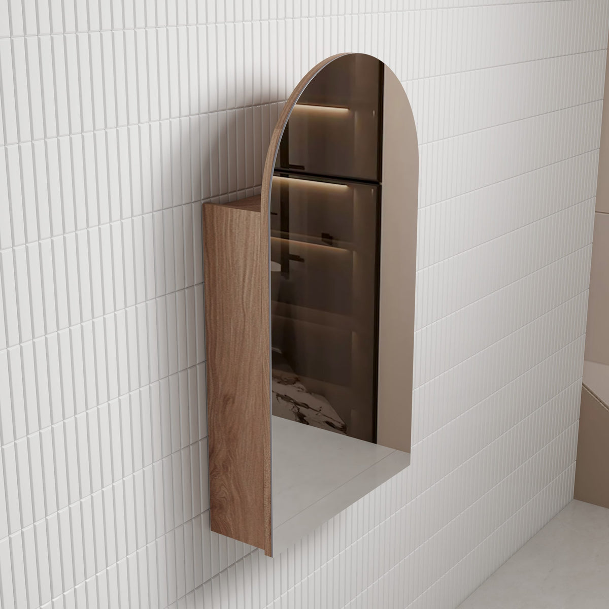Aulic Canterbury Arch Shaving Cabinet 500x900x150mm