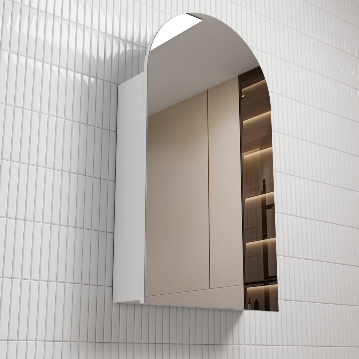 Aulic Canterbury Arch Shaving Cabinet 500x900x150mm