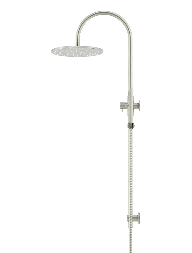 Meir Round Gooseneck Shower Set with 300mm Rose, Single-Function Hand Shower