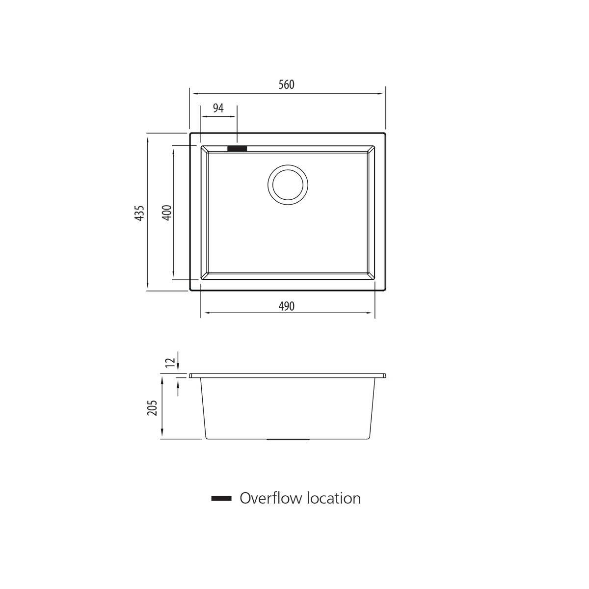Oliveri Santorini Large Bowl Undermount Sink