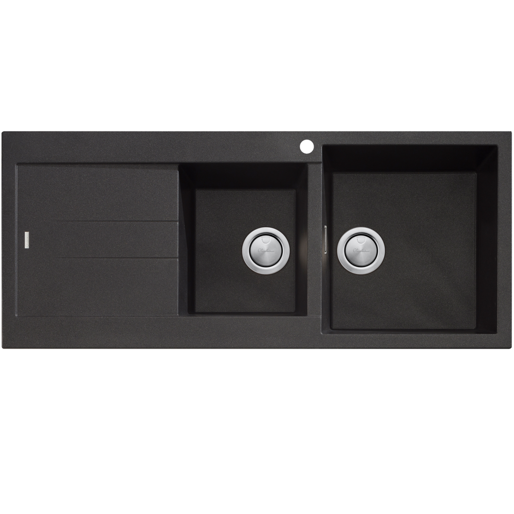 Oliveri Santorini 1 & 3/4 Bowl Topmount Sink With Drainer