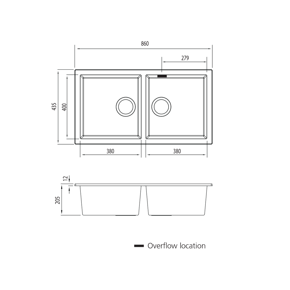 Oliveri Santorini Double Bowl Undermount Sink