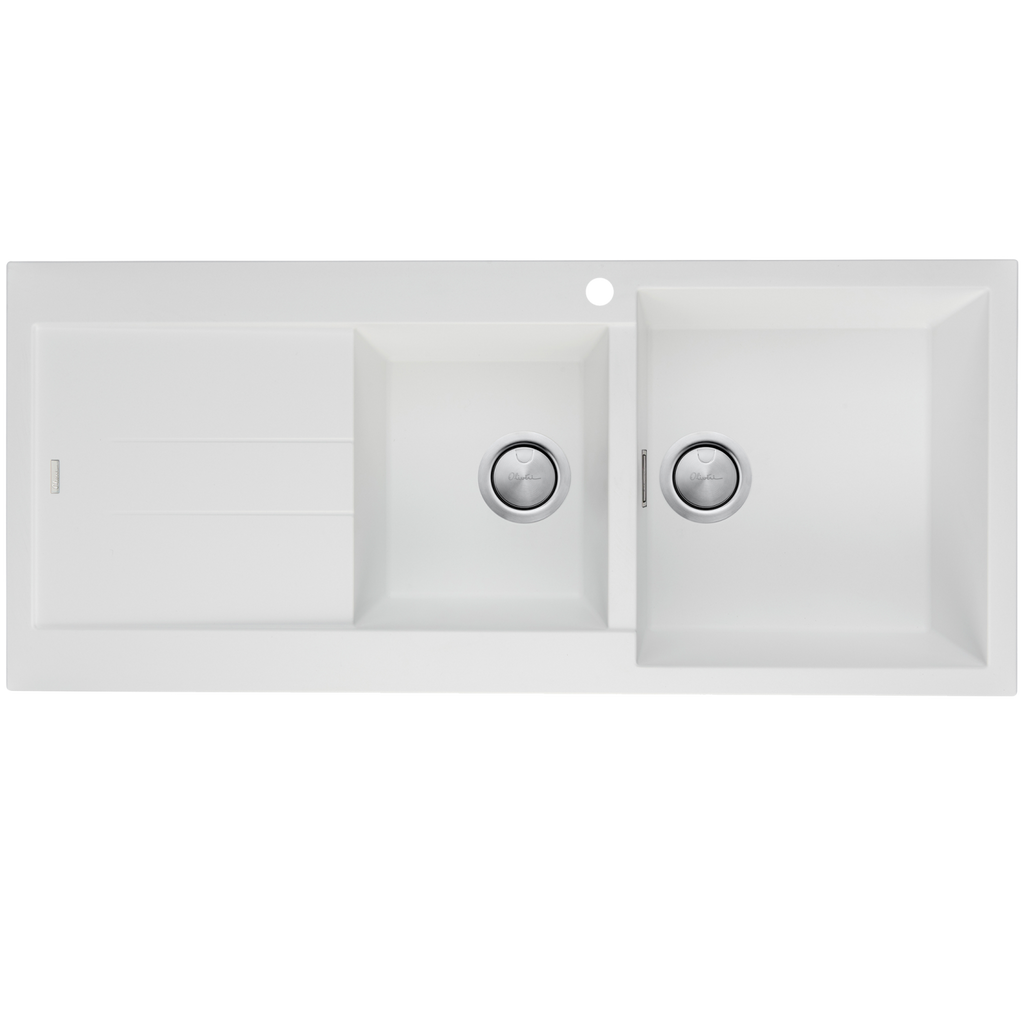 Oliveri Santorini 1 & 3/4 Bowl Topmount Sink With Drainer