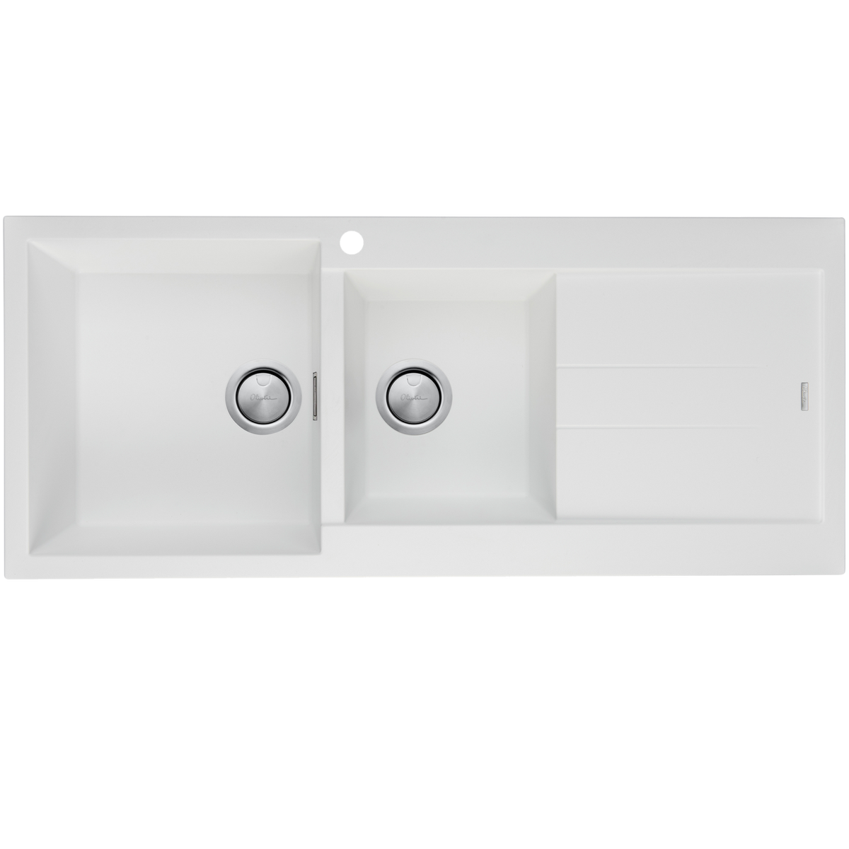 Oliveri Santorini 1 & 3/4 Bowl Topmount Sink With Drainer