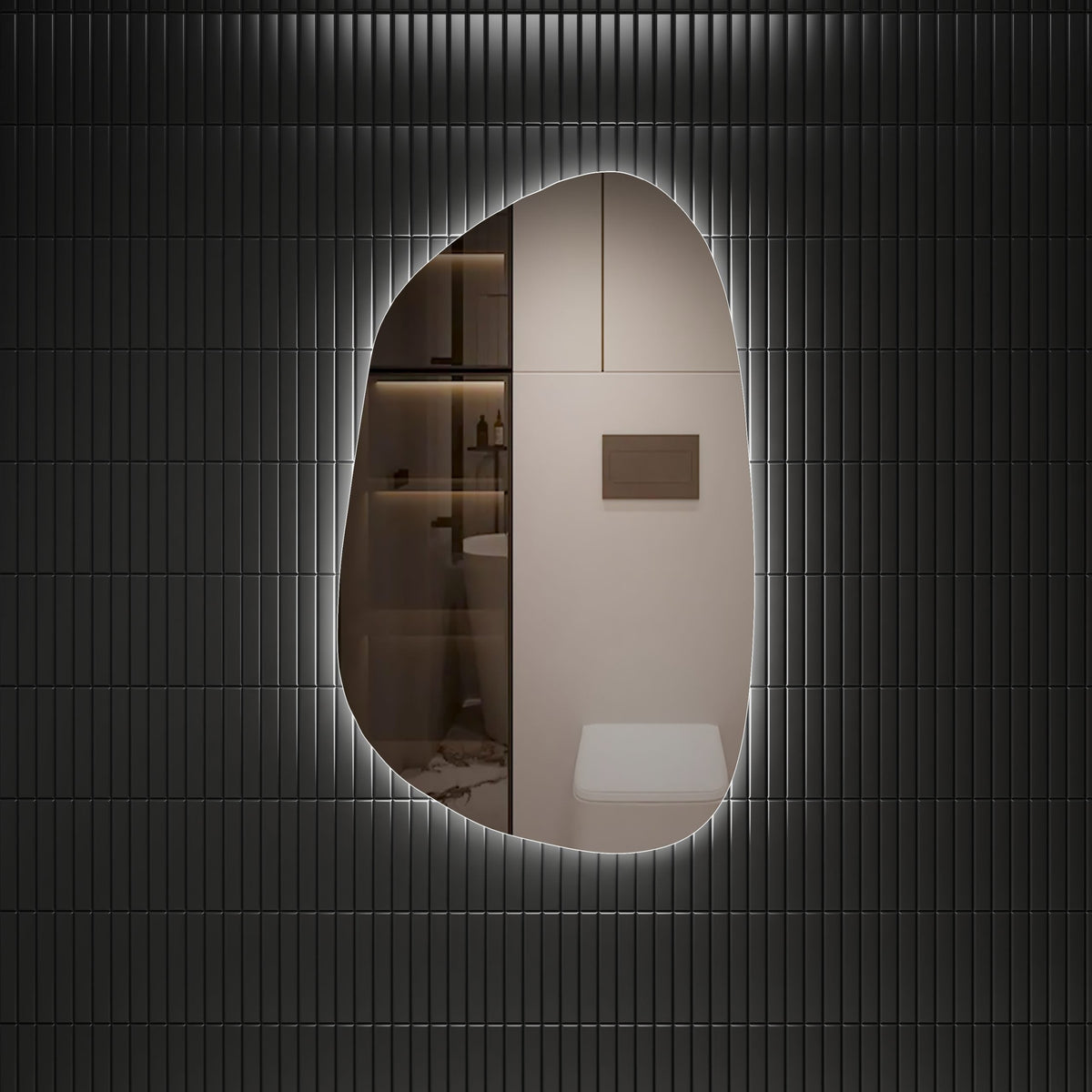 Aulic Tarcoola Asymmetric LED Mirror 550x900x30mm