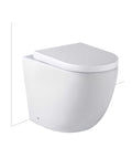 SEIMA Arko Floor Mount - White Gloss - choice of seats Clean Flush, Nanoglaze