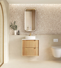 Otti Byron Fluted Woodland Oak Wall Hung Vanity