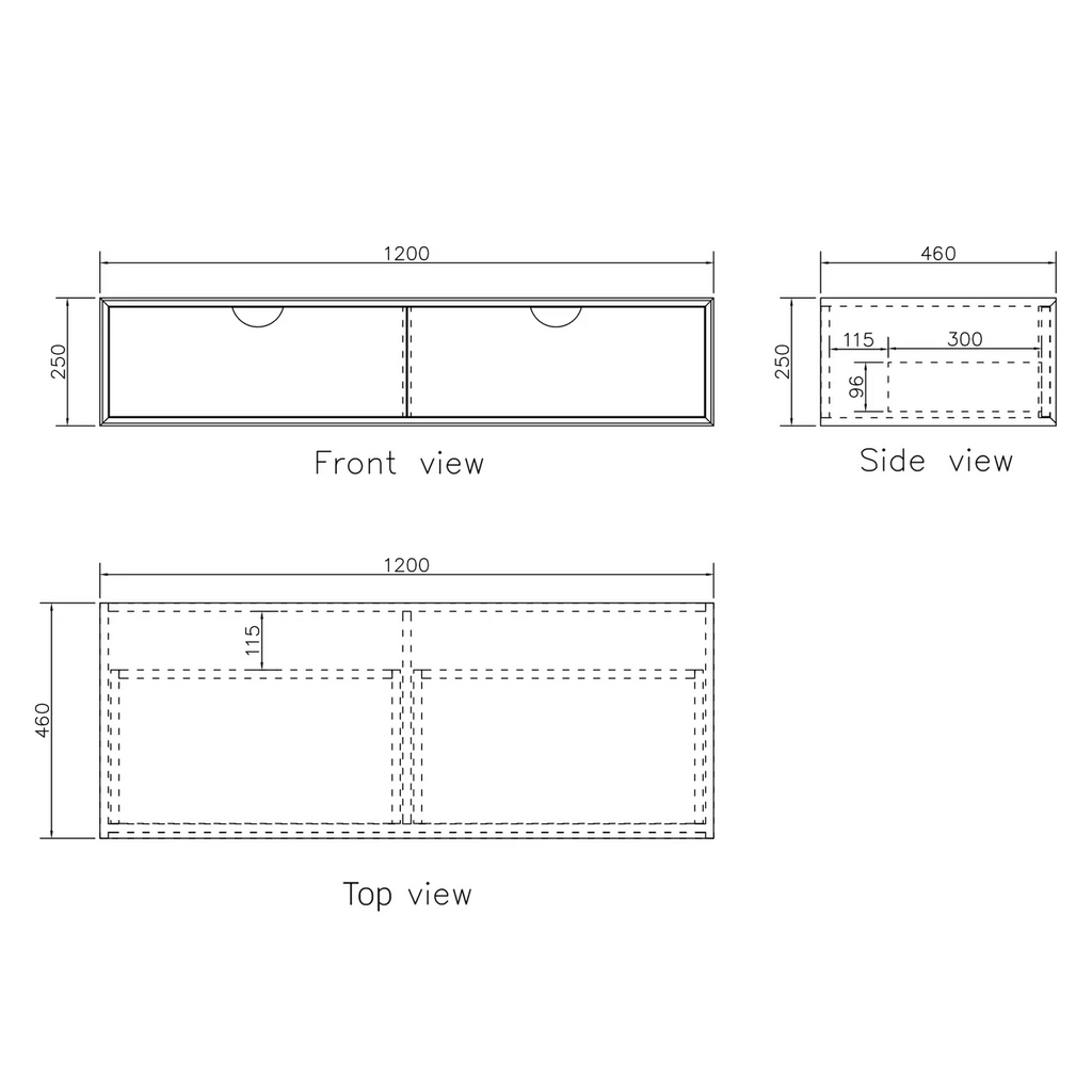 Otti Moonlight White Wall Hung Cabinet