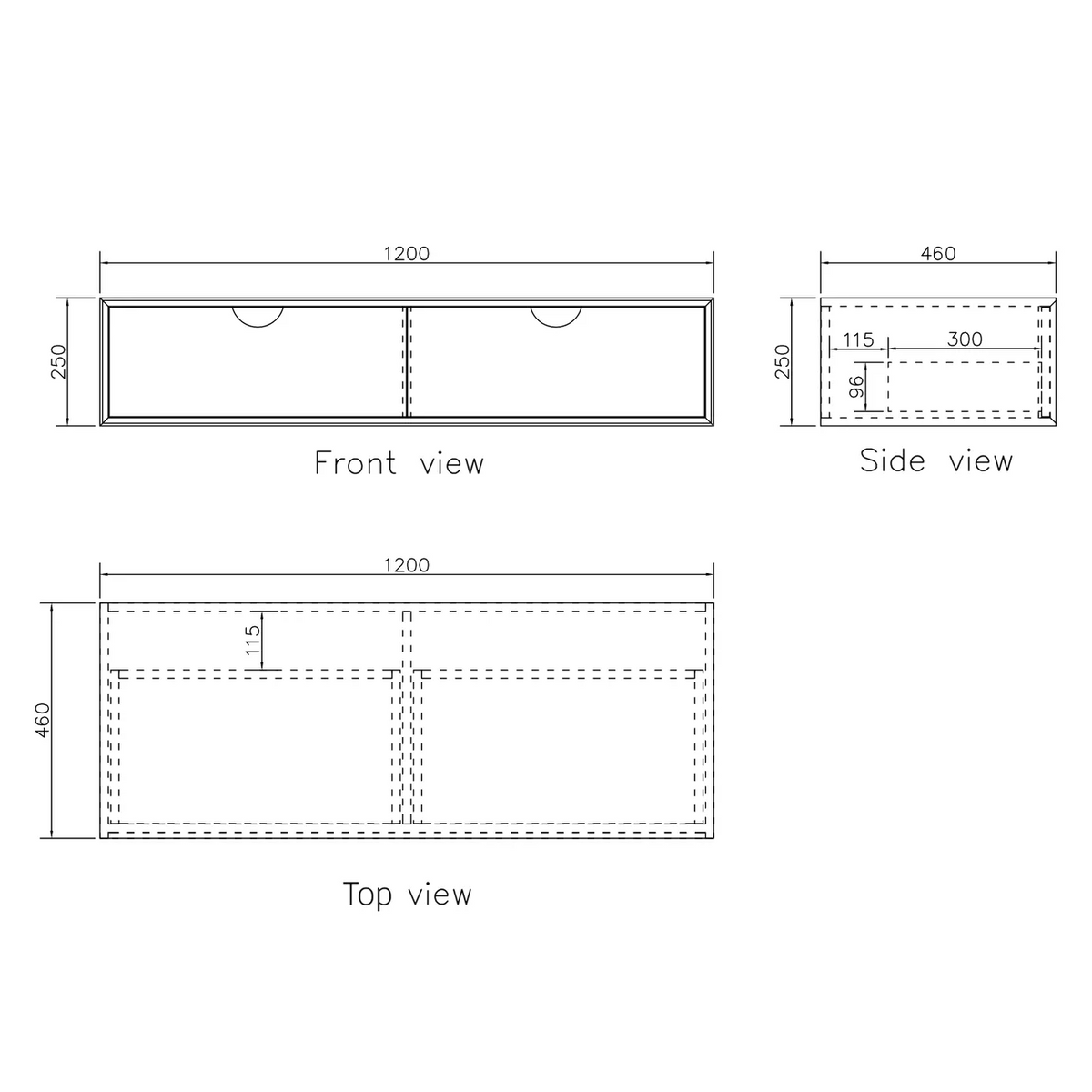 Otti Moonlight White Wall Hung Cabinet