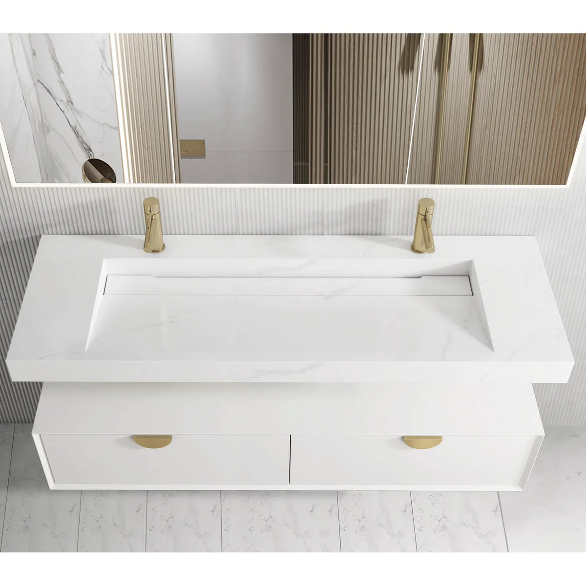 Otti Moonlight White Wall Hung Cabinet