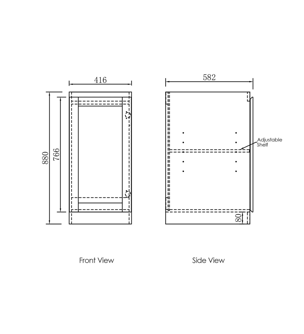 Otti Hampton Laundry 415 White Wall Cabinet