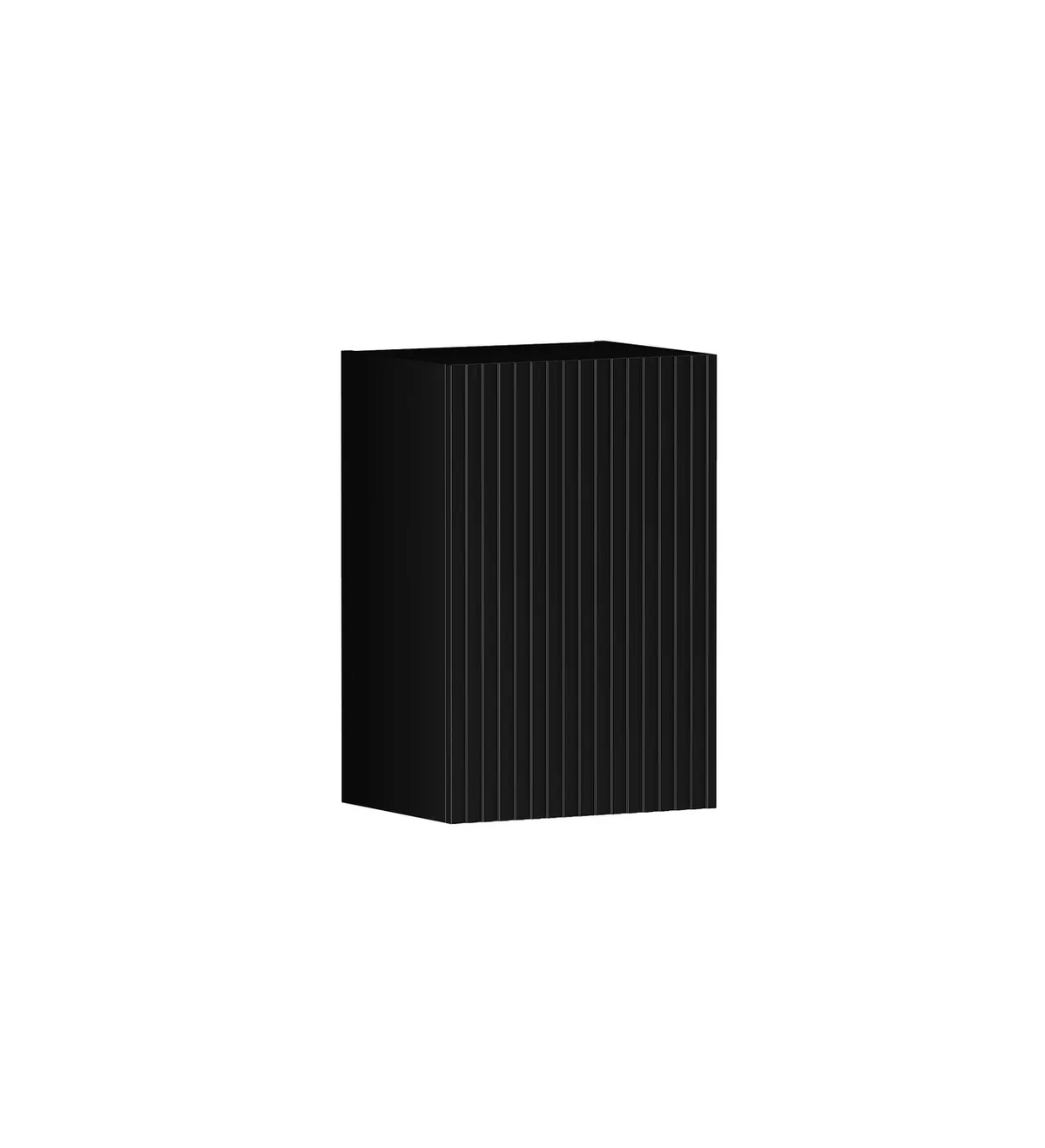 Otti Marlo Laundry Fluted Black Wall Cabinet