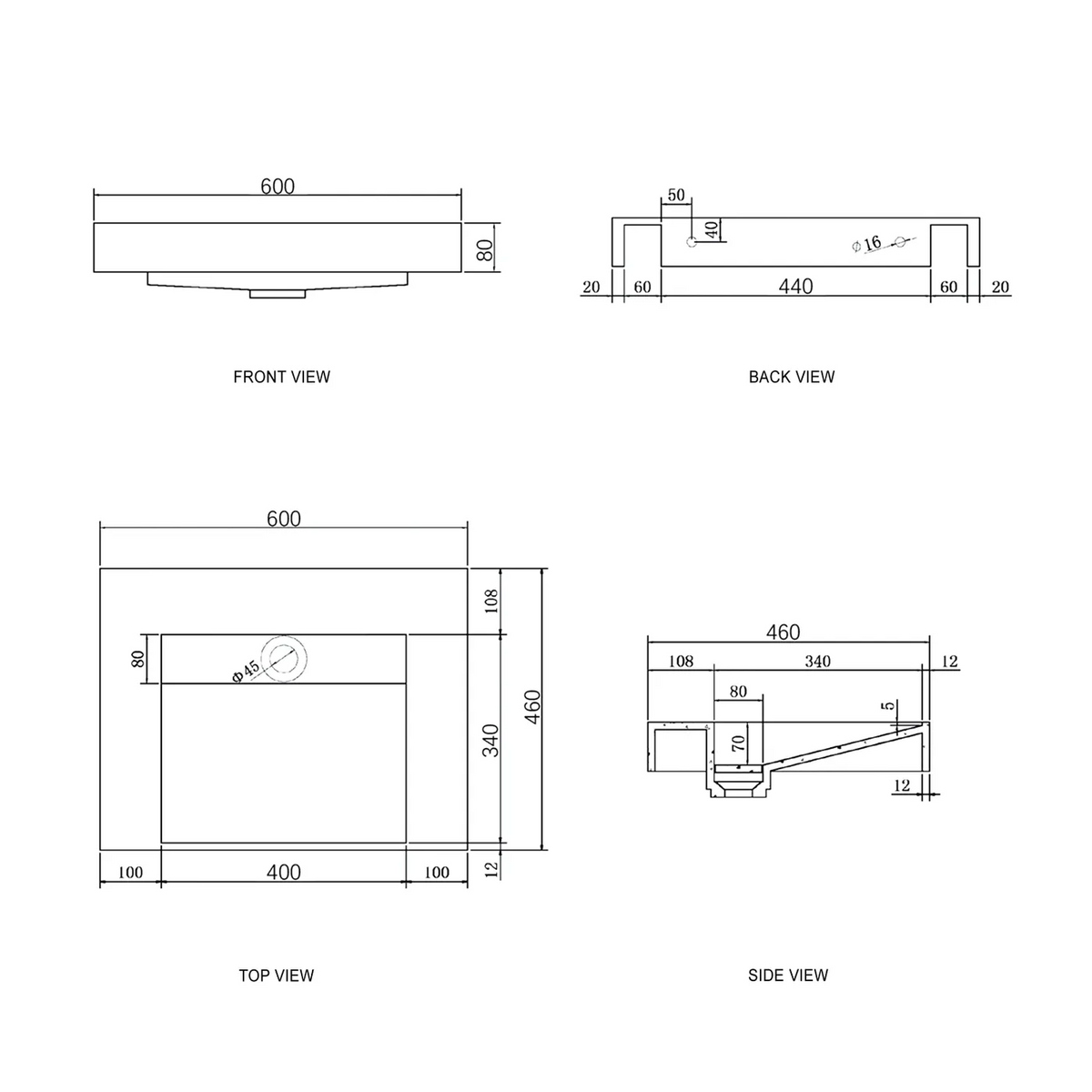 Otti Moonlight Solid Surface Top