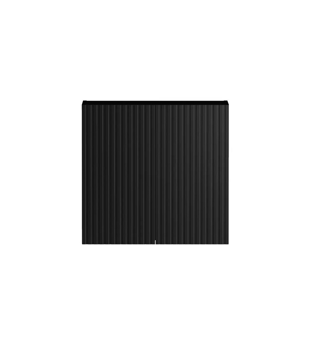 Otti Marlo Laundry Fluted Black Wall Cabinet