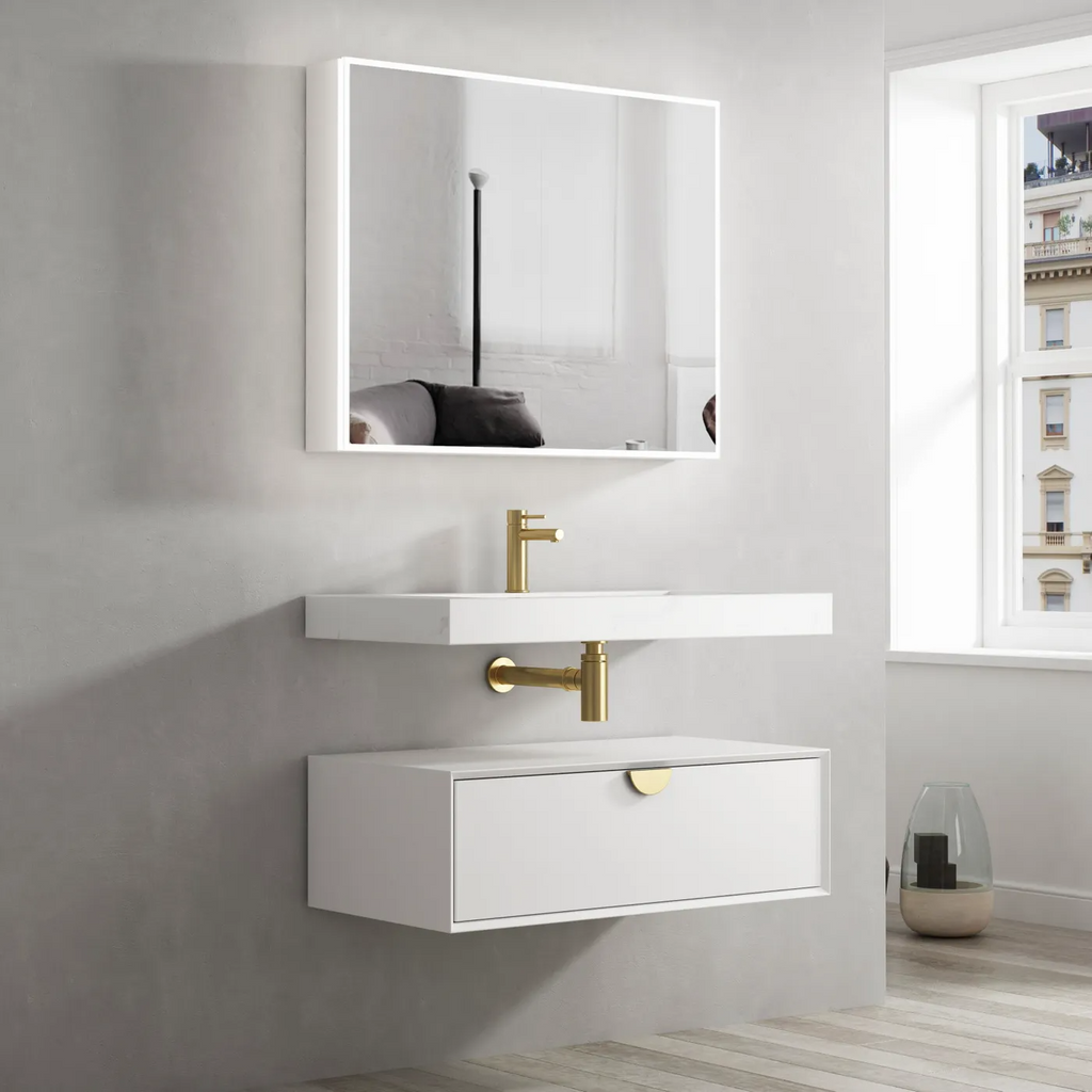 Otti Moonlight White Wall Hung Cabinet