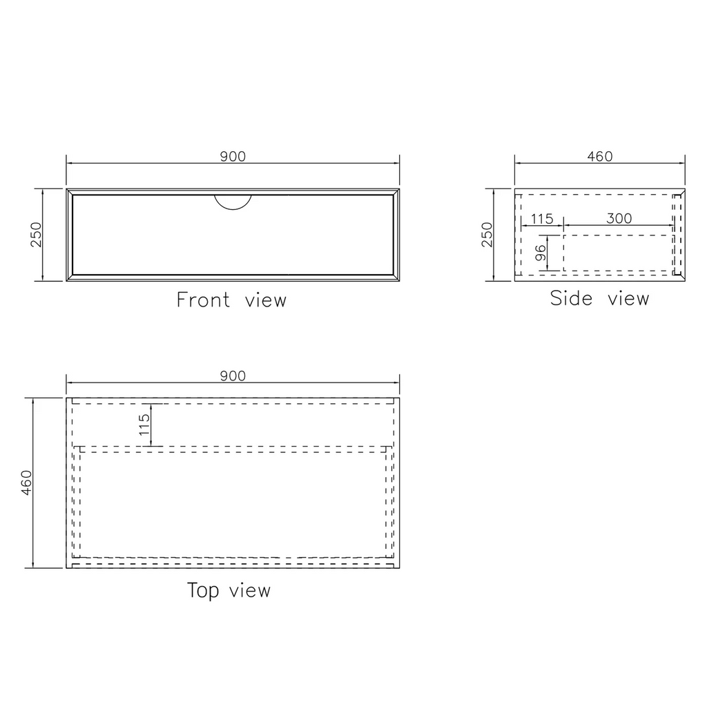 Otti Moonlight White Wall Hung Cabinet