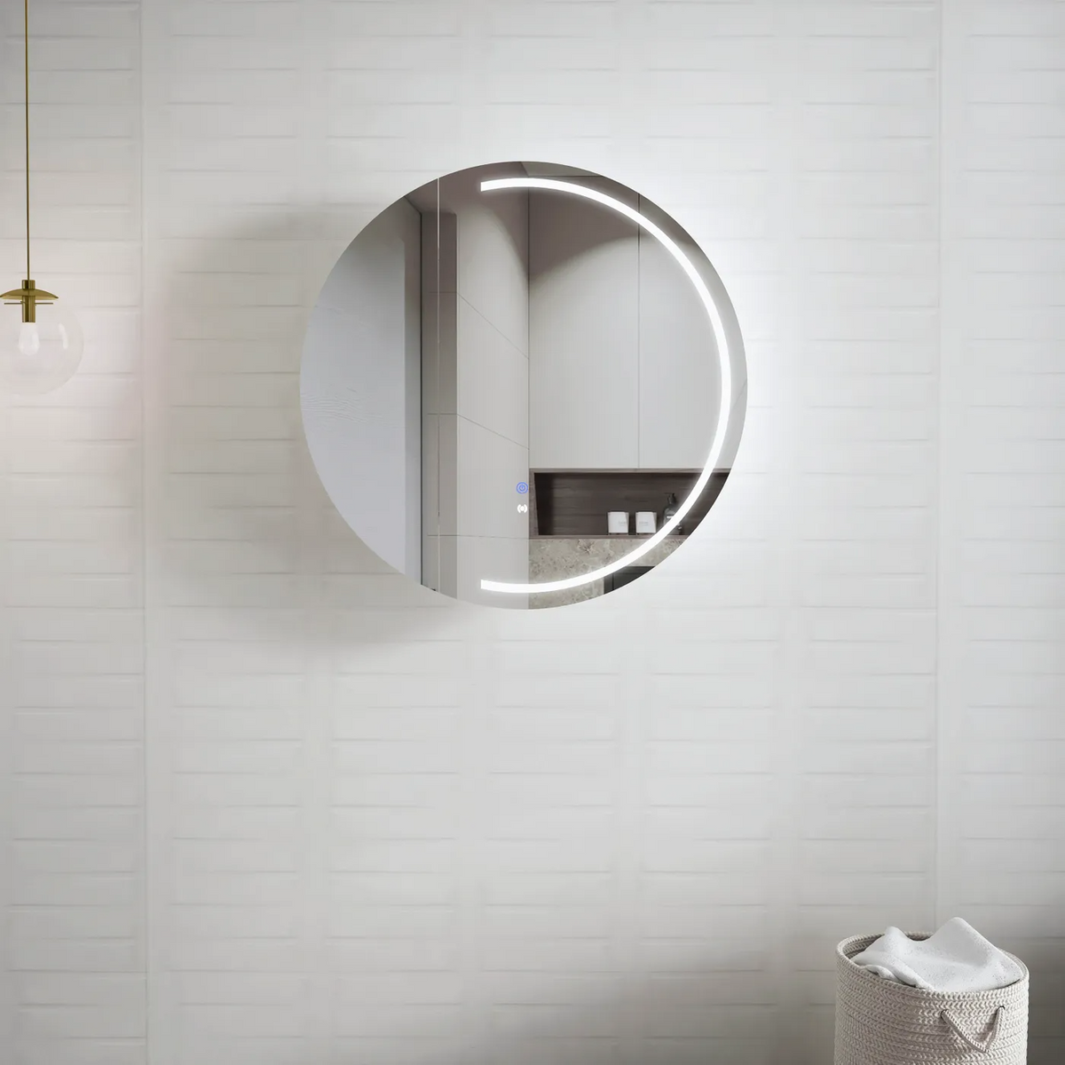 Otti LED London 800mm White Shaving Cabinet Premium Edition