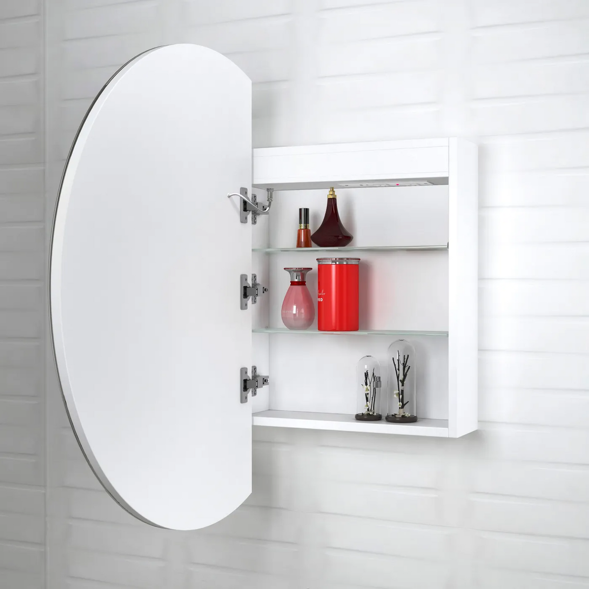 Otti LED London 800mm White Shaving Cabinet Premium Edition