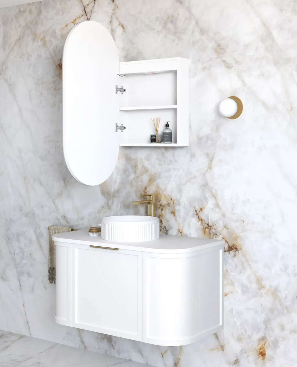 Otti LED Noosa 900x450 Shaving Cabinet
