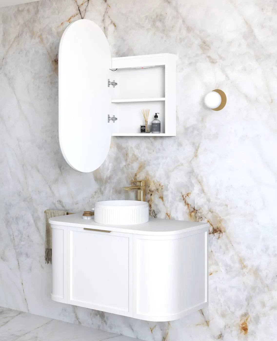 Otti LED Noosa 900x450 Shaving Cabinet