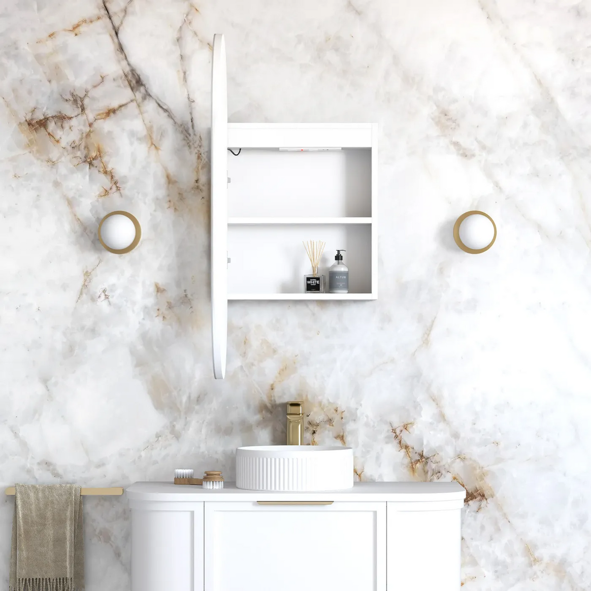 Otti LED Noosa 900x450 Shaving Cabinet