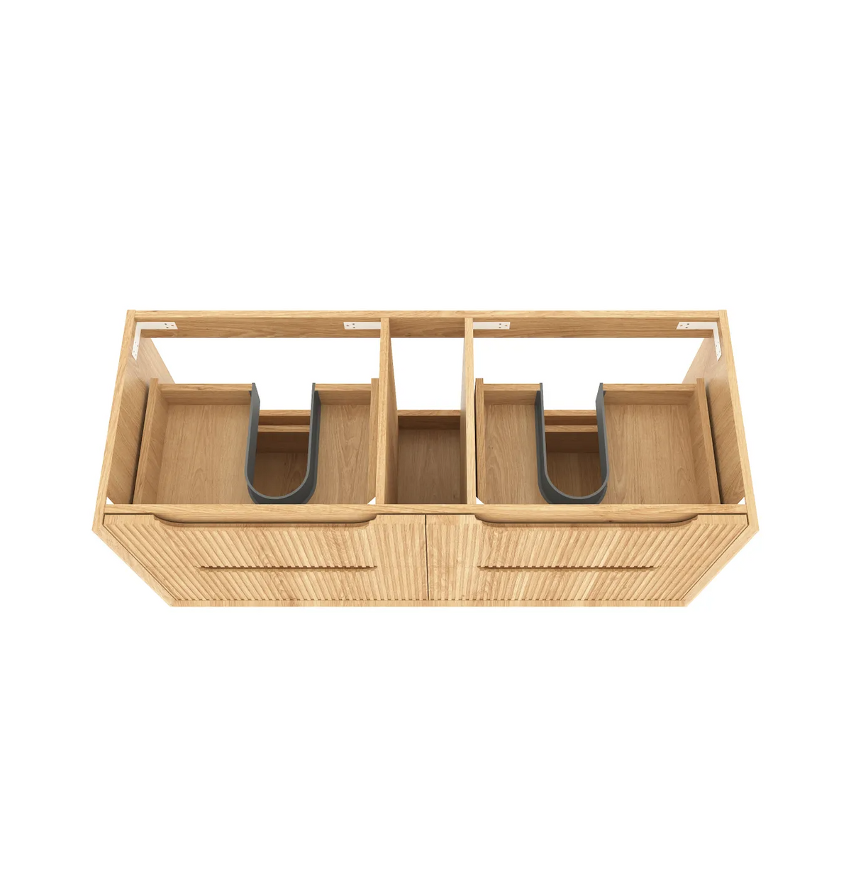 Otti Byron Fluted Woodland Oak Wall Hung Vanity