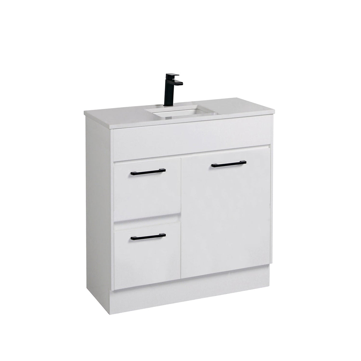 Aulic Rocky White Cabinet With Options Of Handles